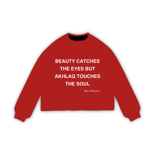 Akhlaq Over Beauty — Oversized Long Sleeve Tee