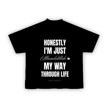 Honestly, Alhamdulillah — Oversized Boxy Tee