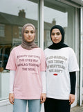 In Ar-Rahman We Trust white tee, two friends